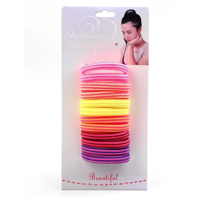 Top Grade factory price eco-friendly 4CM color mixing hair ring for girls